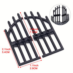MARUMINE City Gate Building Blocks 1x4x9 Retro Iron Door Fence Golden Brown