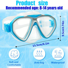 Swimming Mask Waterproof Diving Goggles Nose Protector Diving Mask