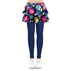 Girls Leggings With Skirt Warm Kids Leggings Tutu Pants For 4 10 Years Girl