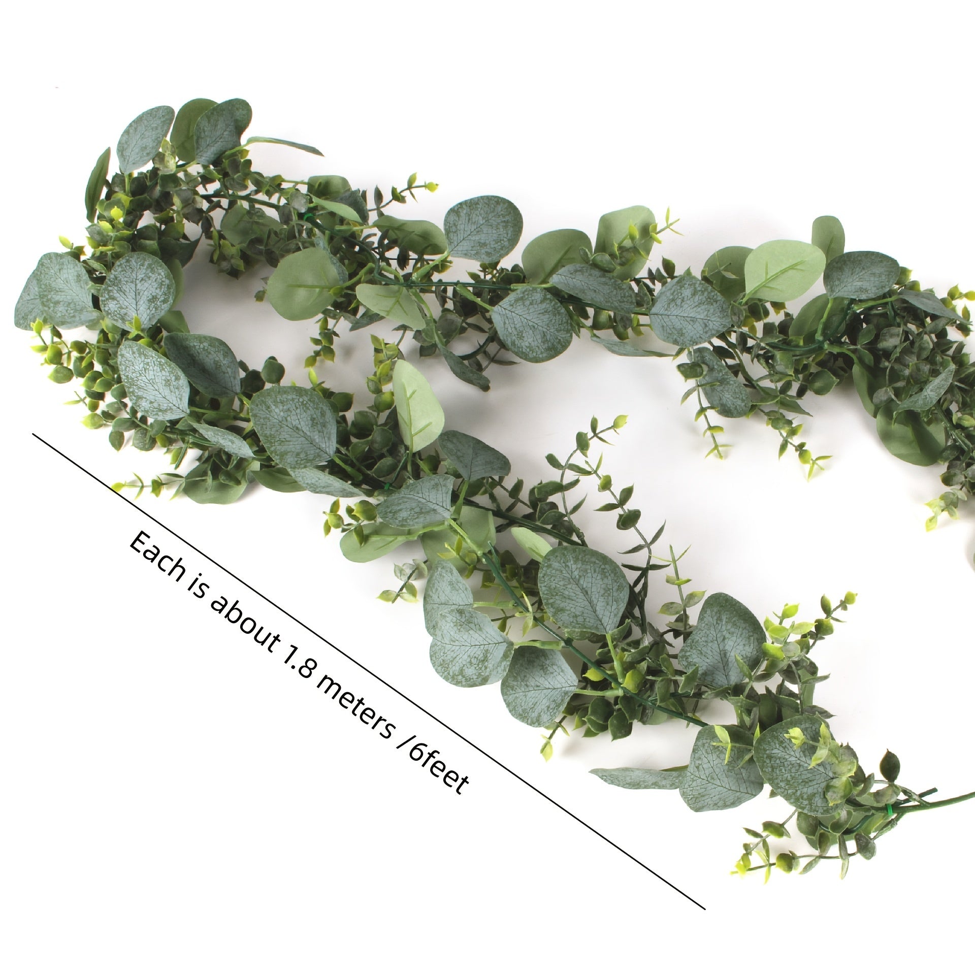 Silvery Dollar Eucalyptus Vine for Wedding Home Outdoor Decor