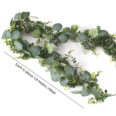 Silvery Dollar Eucalyptus Vine for Wedding Home Outdoor Decor