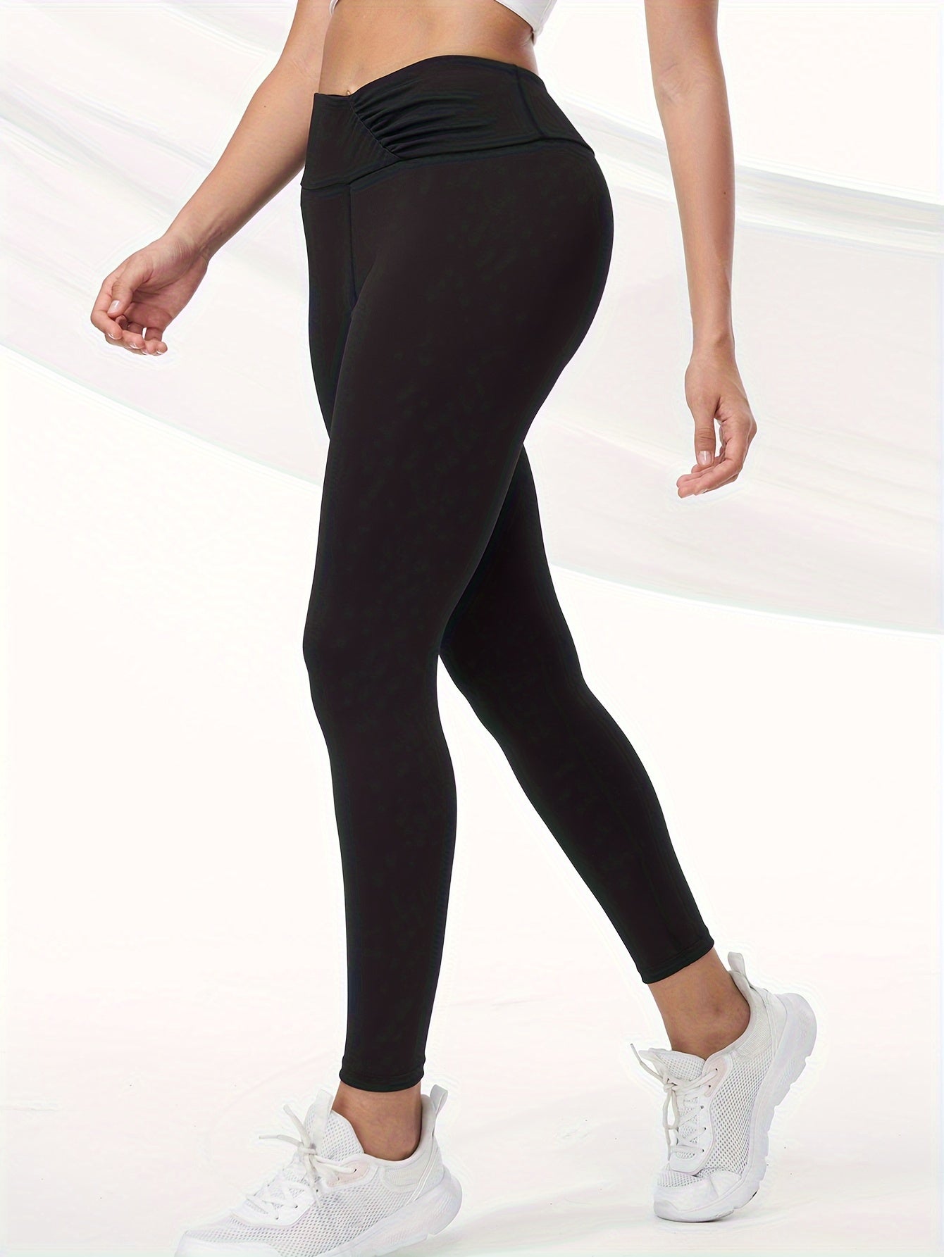 Solid Yoga Pants High Strech Running Sports Leggings