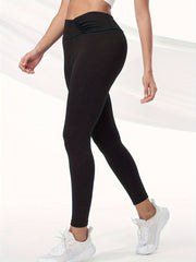Solid Yoga Pants High Strech Running Sports Leggings