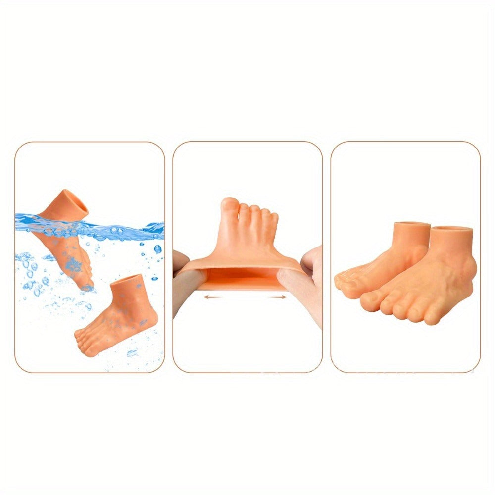 4pcs Puppet Feet Toe Puppets Prank Feet for Family & Party Entertainment