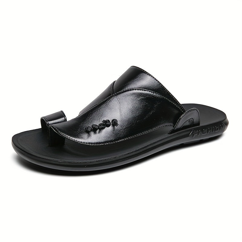 Men's Open Toe Hook And Loop Sandals Non Slip Comfortable Beach Shoes Summer