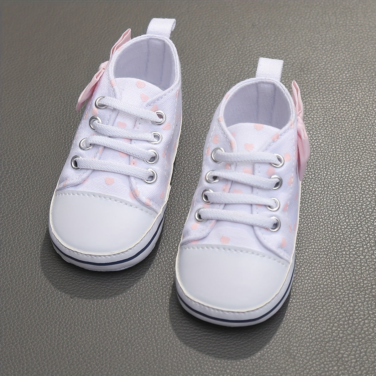 Bowknot Sneakers For Baby Girls Lightweight Non Slip Shoes