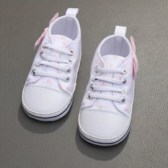 Bowknot Sneakers For Baby Girls Lightweight Non Slip Shoes