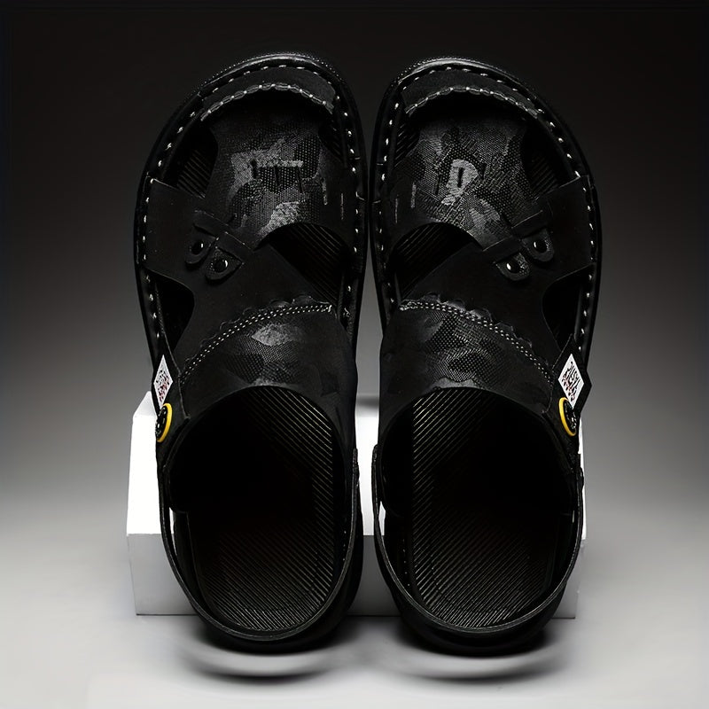 Men's Camo Slip-On Sandals - Anti-Skid Beach Sandals