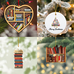 4pcs Christmas Tree Decoration Pendants Acrylic Decorative Home Car Interior
