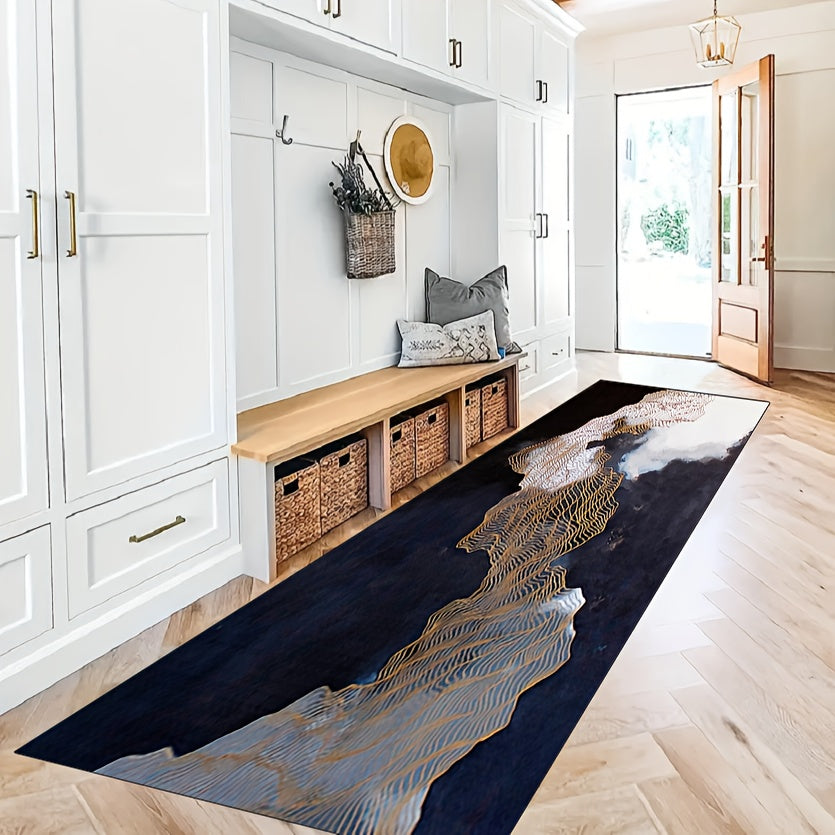 Minimalist Abstract Runner Rug Soft Hallway Mat Anti-fouling Kitchen Carpet