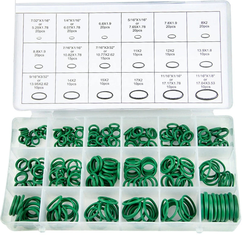 270Pcs Universal Car AC O Rings Set Auto Repair Tools Rubber Refrigerant Ring