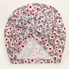 Small Floral Bow Baby Headscarf for 0-2 Year Olds