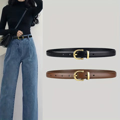 Vintage Semi Circle Buckle Belt Classic Jeans Waist Girdle for Women