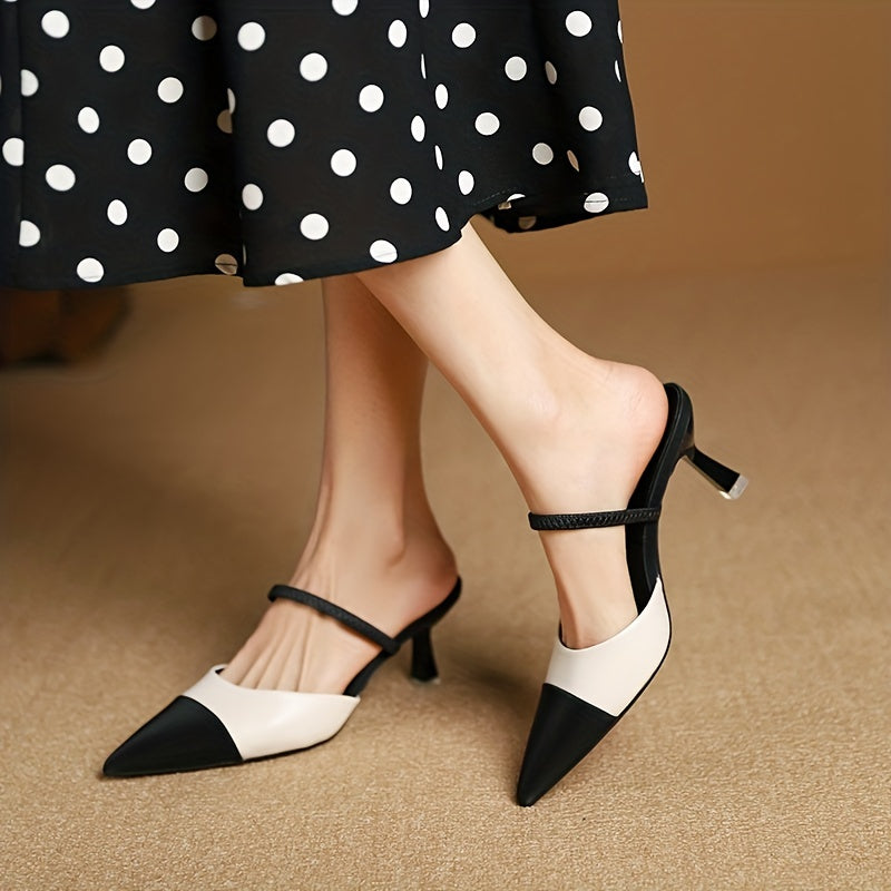 Women's Stiletto Heeled Shoes Pointed Toe Slip On Comfortable Pumps