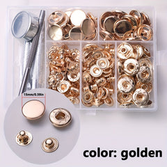 160pcs 40 Sets 5/8 Inch Leather Snap Fastener Kit Stainless Snap