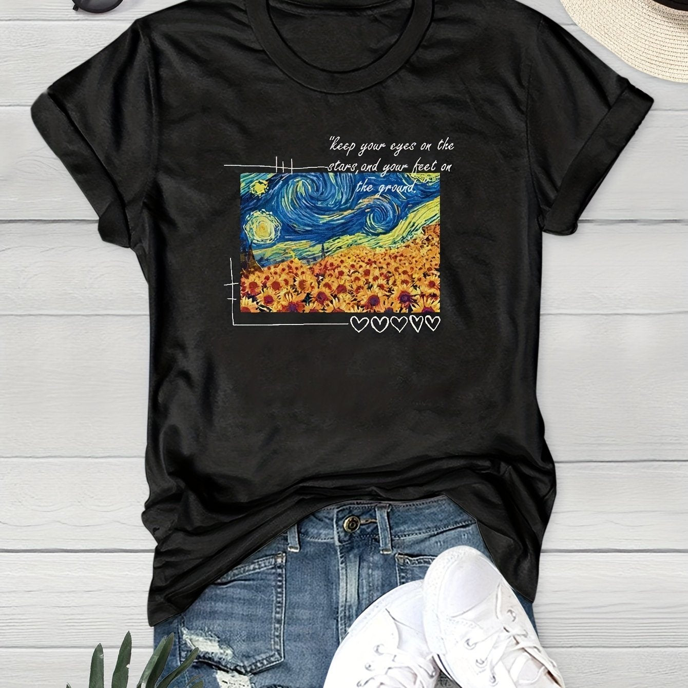 Graphic Casual T shirts Short Sleeve Round Neck Summer Sports Tee