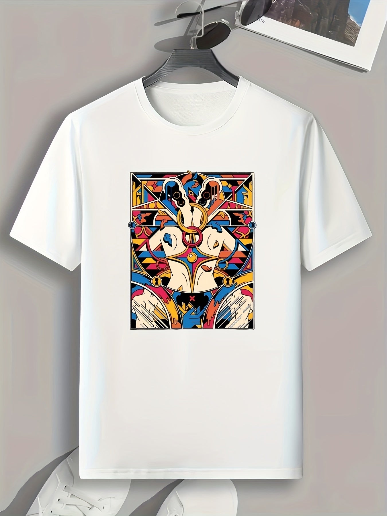 Abstract Painting Print Men's Graphic T-shirt for Summer