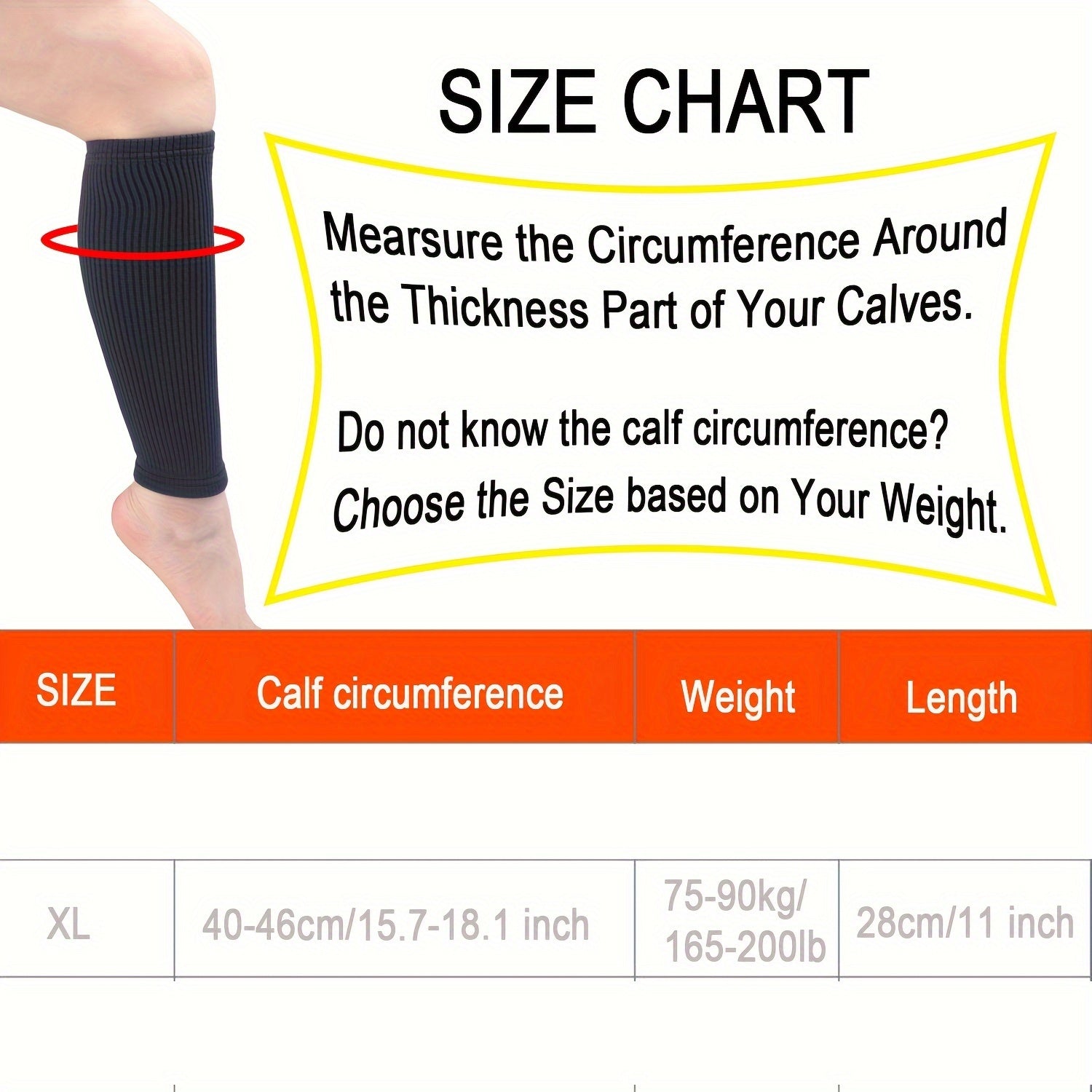 Thick Calf Compression Sleeve - Improve Circulation - Footless Compression Socks