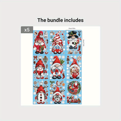 Christmas Window Clings Gnome Snowflake Stickers for Glass Windows