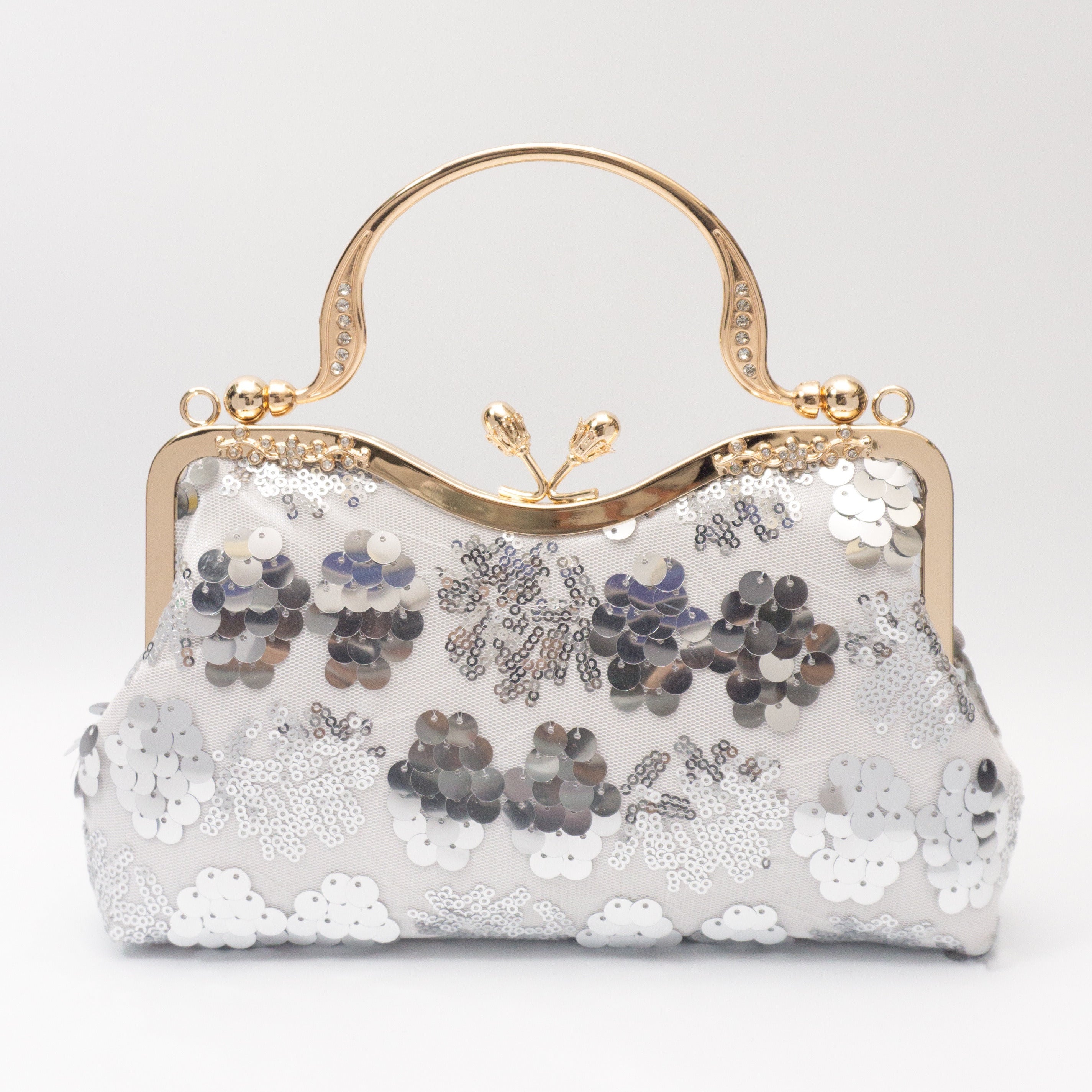 Sequins Evening Bag Kiss Lock Clutch Purse Wedding Handbags