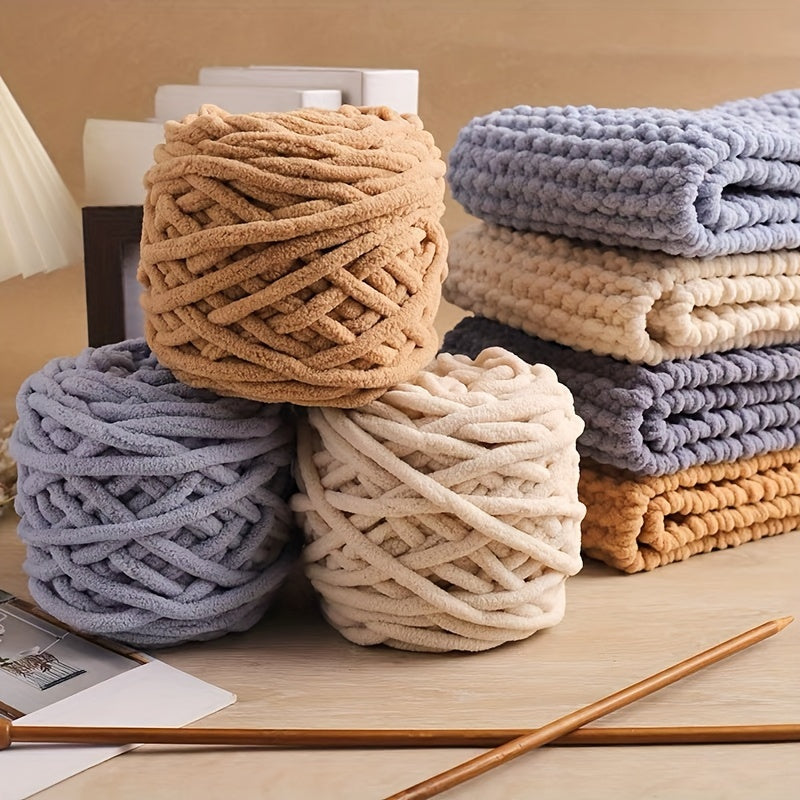 Soft Polyester Blended Crochet Yarn for DIY Scarves and Hats