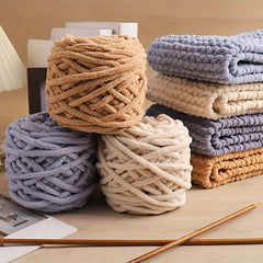 Soft Polyester Blended Crochet Yarn for DIY Scarves and Hats