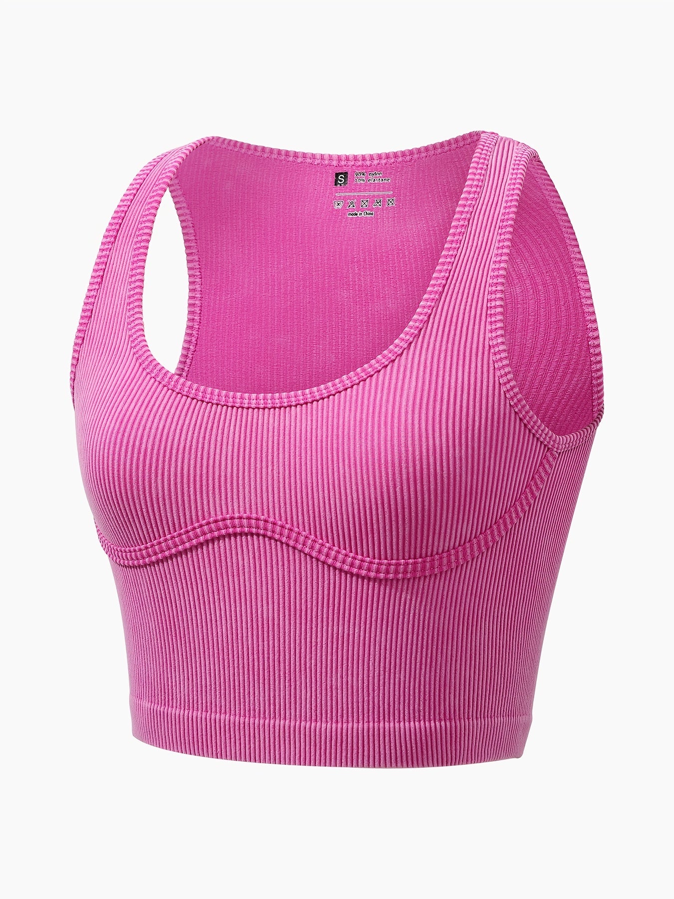 Women's Ribbed Seamless Tank Top for Sports Gym Yoga