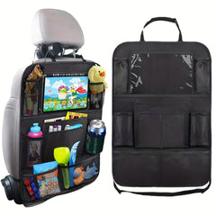 Car Back Seat Storage Bag with Tablet Holder for Kids