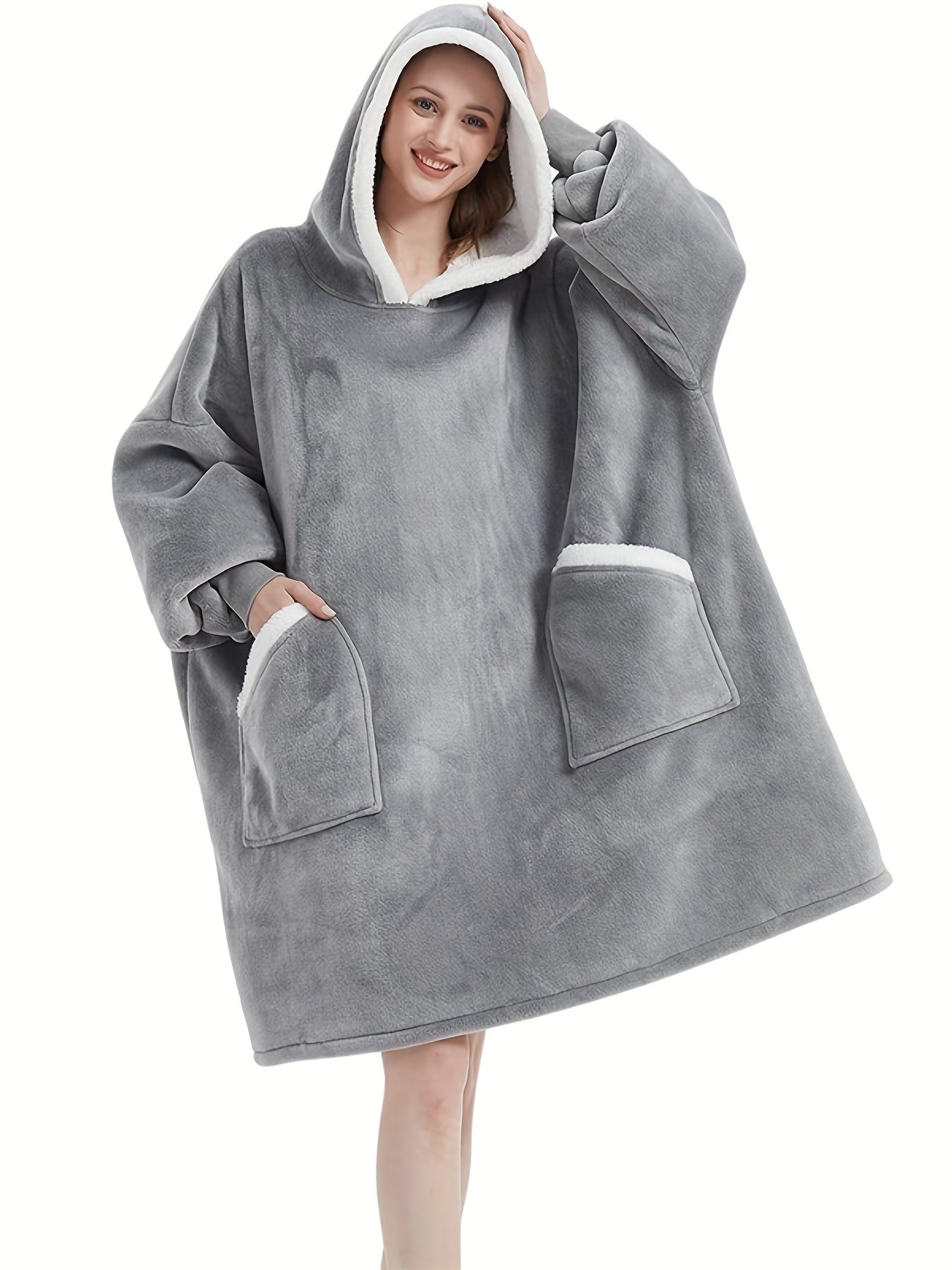 Soft & Comfy Plush Lounge Robe with Pockets