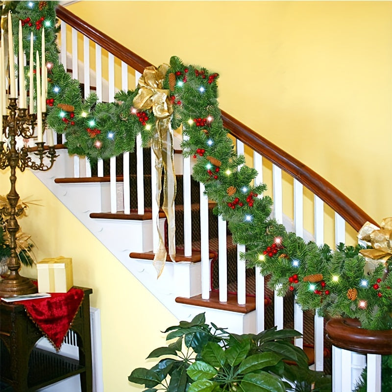 Christmas Encrypted PVC Green Vine For Window Decoration
