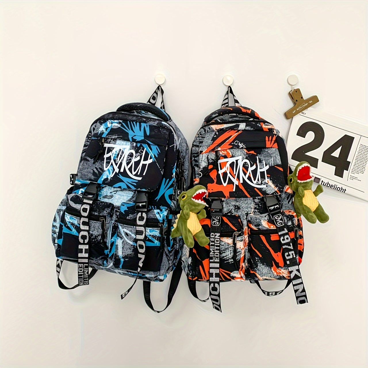 Large Capacity Functional Shoulder Backpack Multiple Pocket Student Bag