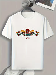 Cool Graphic Print Men's T-shirt for Summer
