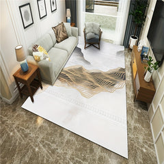 Wavy Stripes Abstract Rug Non Slip Indoor Carpet