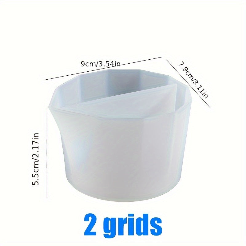 8 Silicone Split Cups Reusable Resin Mixing Cups Dividers Paint Pouring Supplies