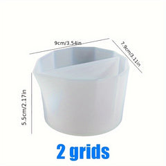 8 Silicone Split Cups Reusable Resin Mixing Cups Dividers Paint Pouring Supplies