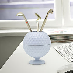 Golf Ball Pen Holder Set with 3 Ballpoint Pens - Great Gift for Golfer