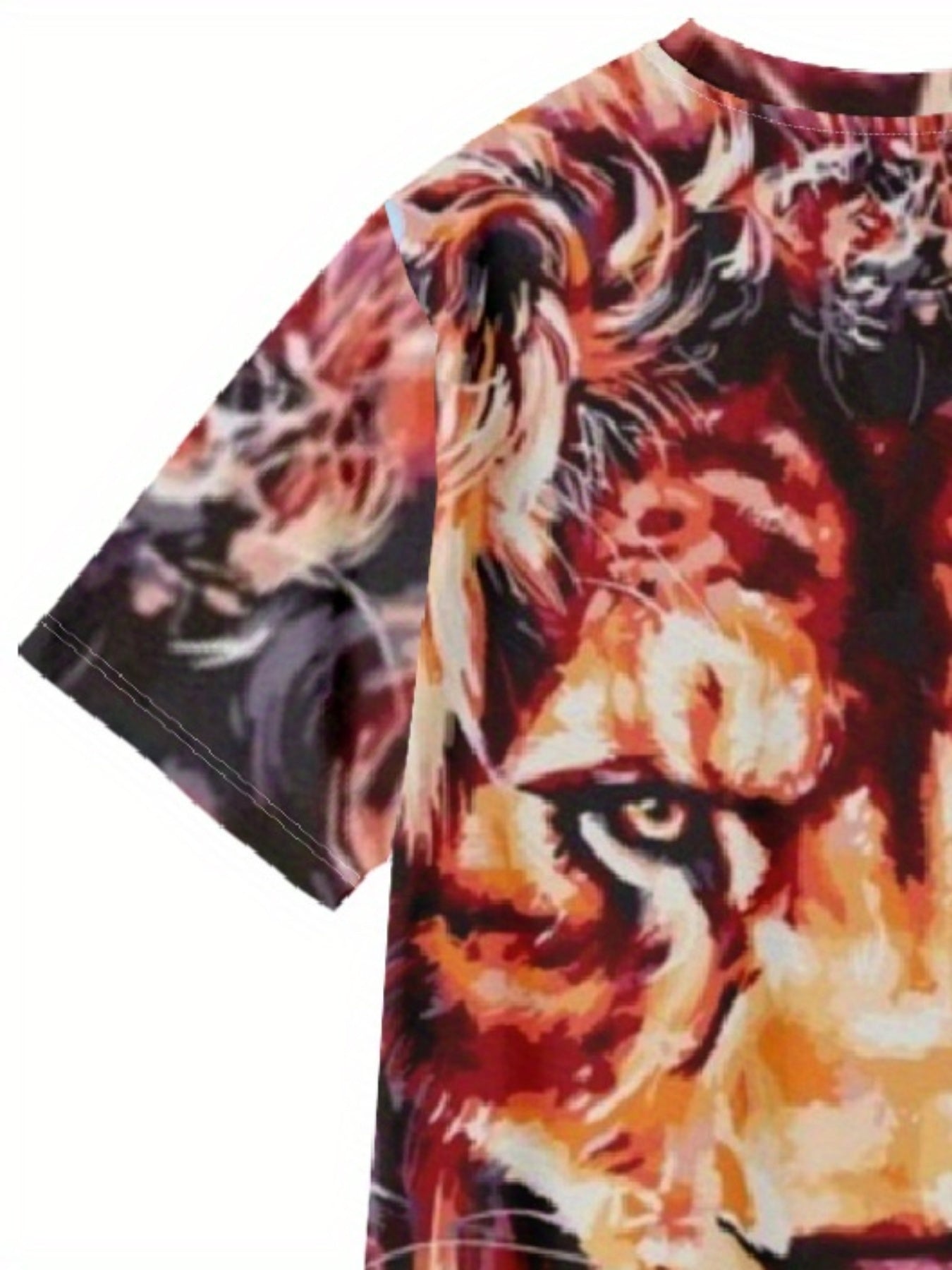 Boy's Lion Graphic T shirt Casual Breathable Tee For Summer