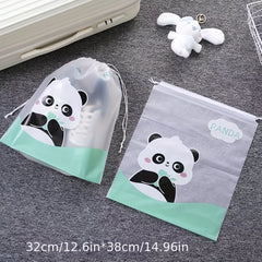 2pcs Portable Shoe Drawstring Storage Bag - Dust Proof Translucent Shoe Bag