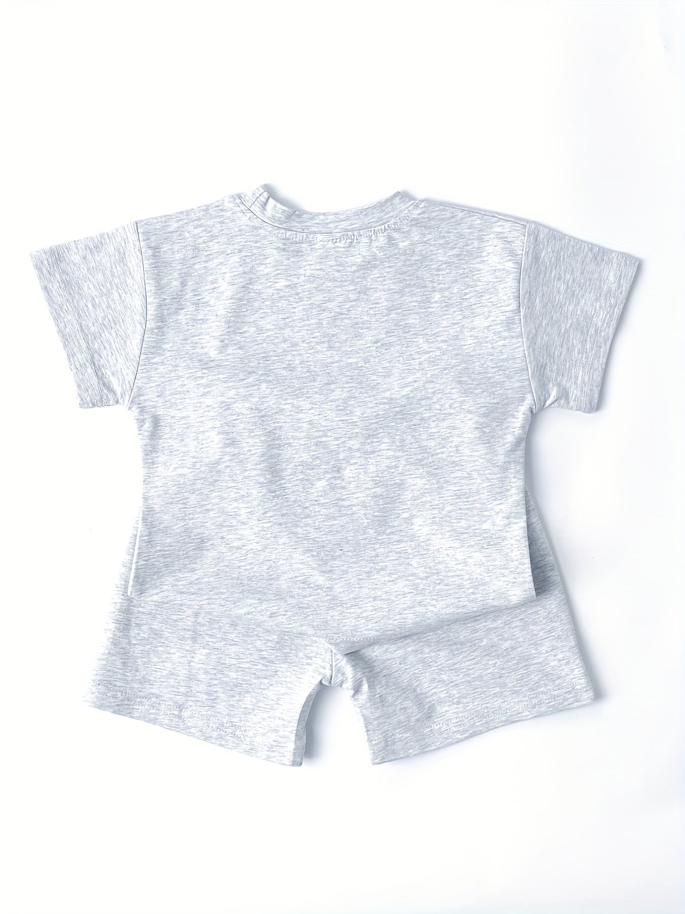 Baby Bear Graphic Print T shirt & Shorts Set for Summer