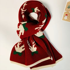 Deer Point Double Layer Thickened Scarf Christmas Gift