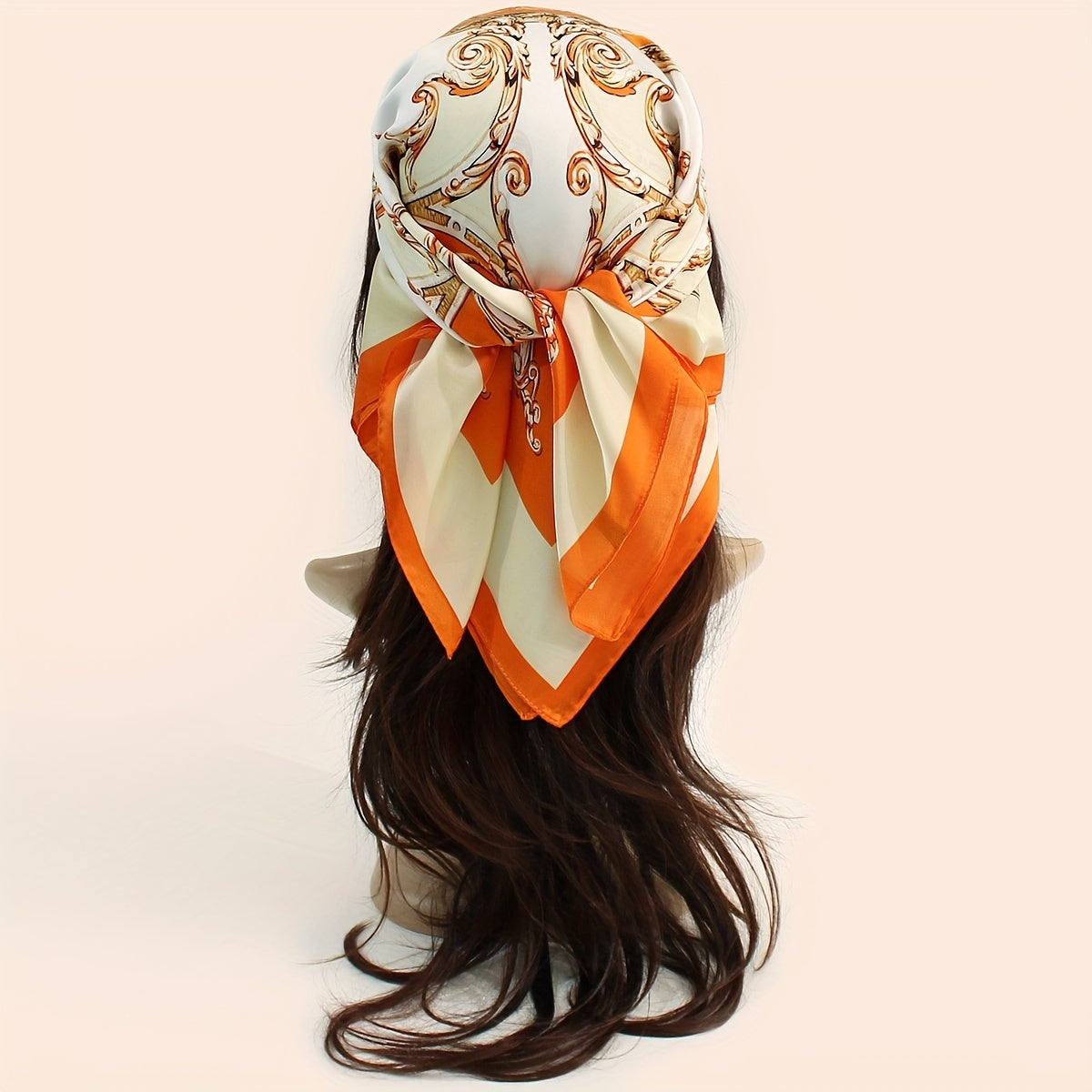 Chain Printed Square Scarf Thin Breathable Headscarf