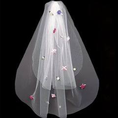 Rose Bridal Veil for Church Weddings