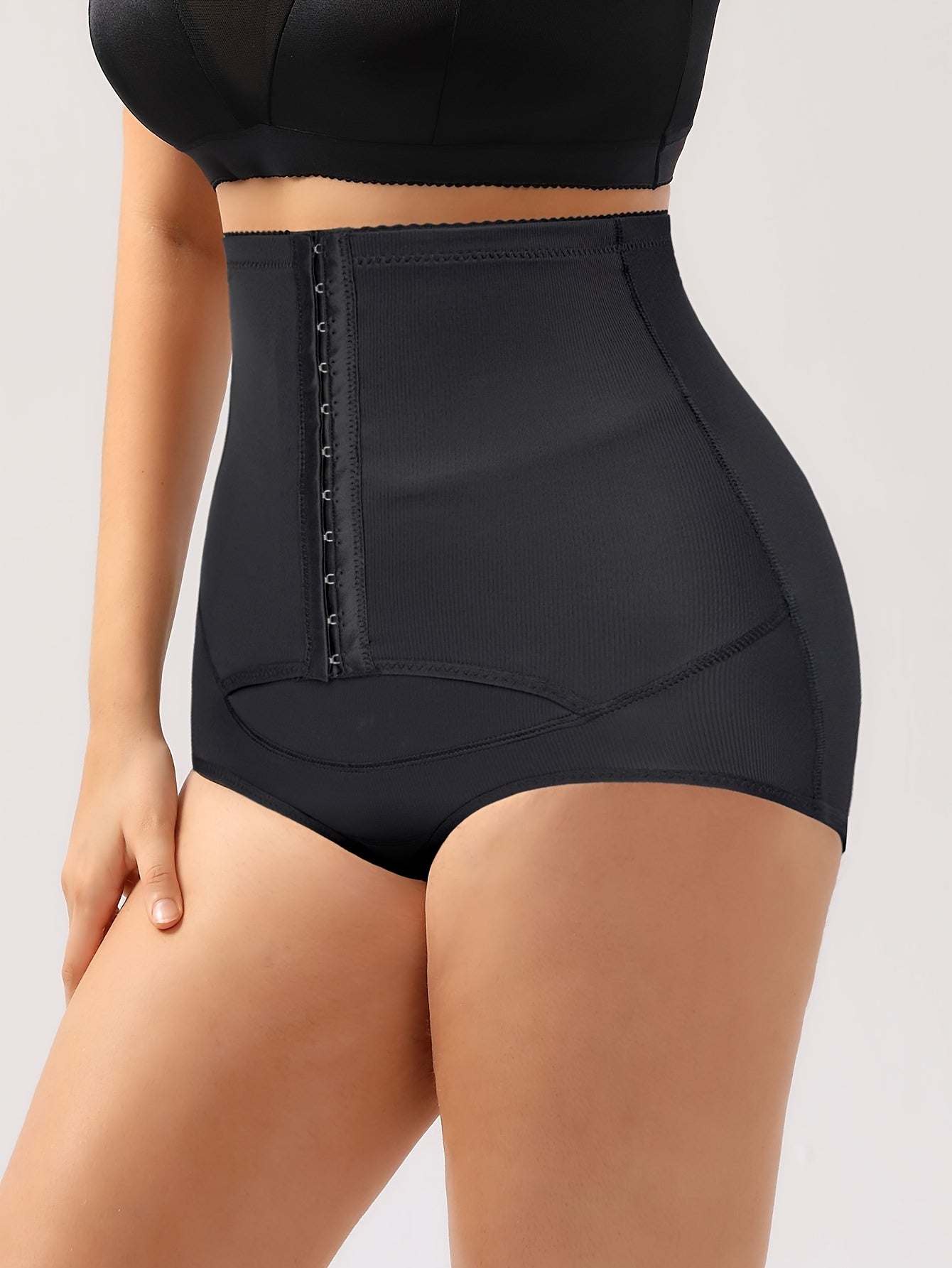 Tummy Control Compression Panties Front Buckle Shaping Women's Underwear