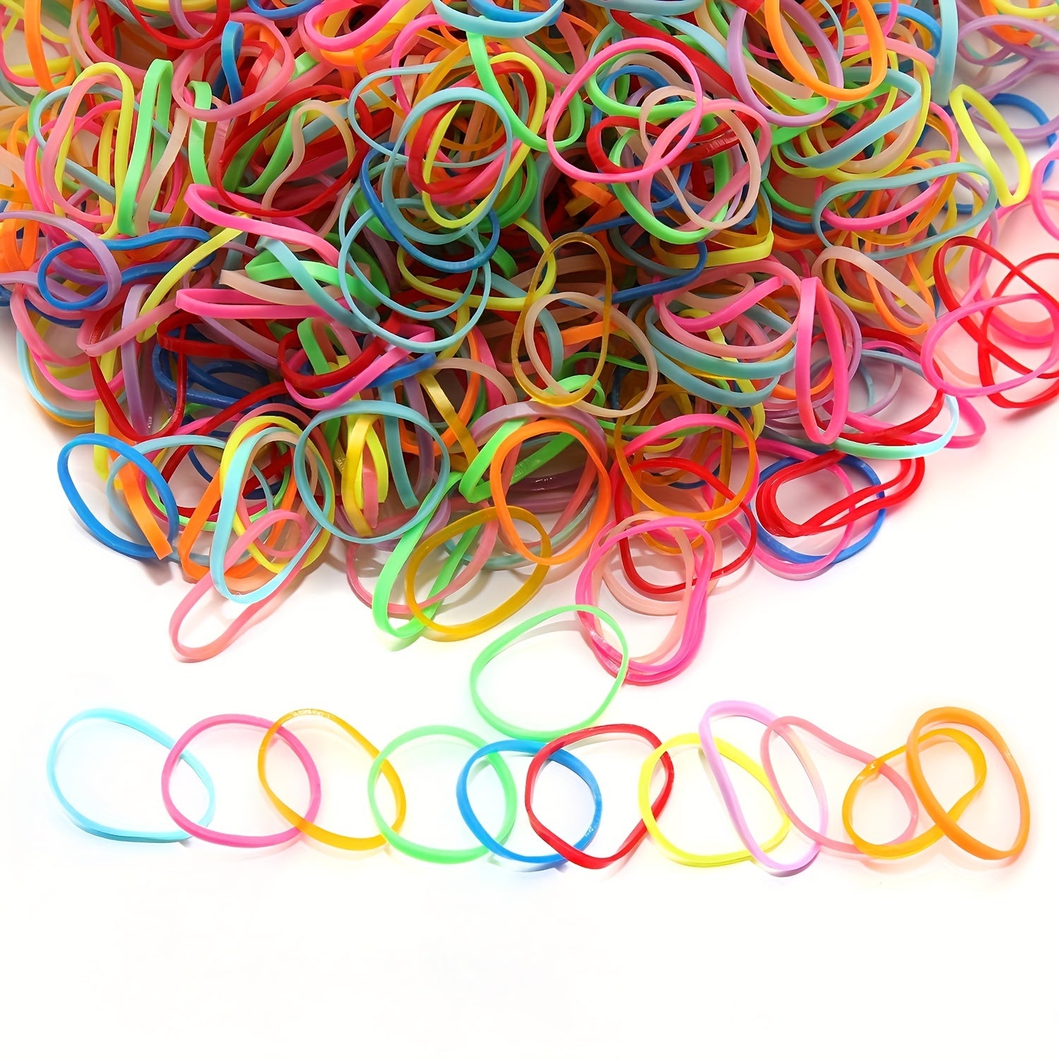 1000pcs Elastic Hair Ties Ponytail Holders Girls Hair Accessories