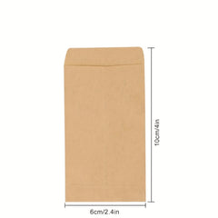 100 Cowhide Paper Small Coin Envelopes Self-Adhesive Seed Envelopes