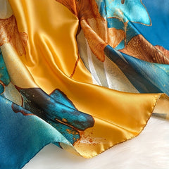 Silky Damask Scarf Sunscreen Shawl Wrap