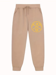 Graphic Print Joggers Men's Casual Loose Fit Waist Drawstring Pants