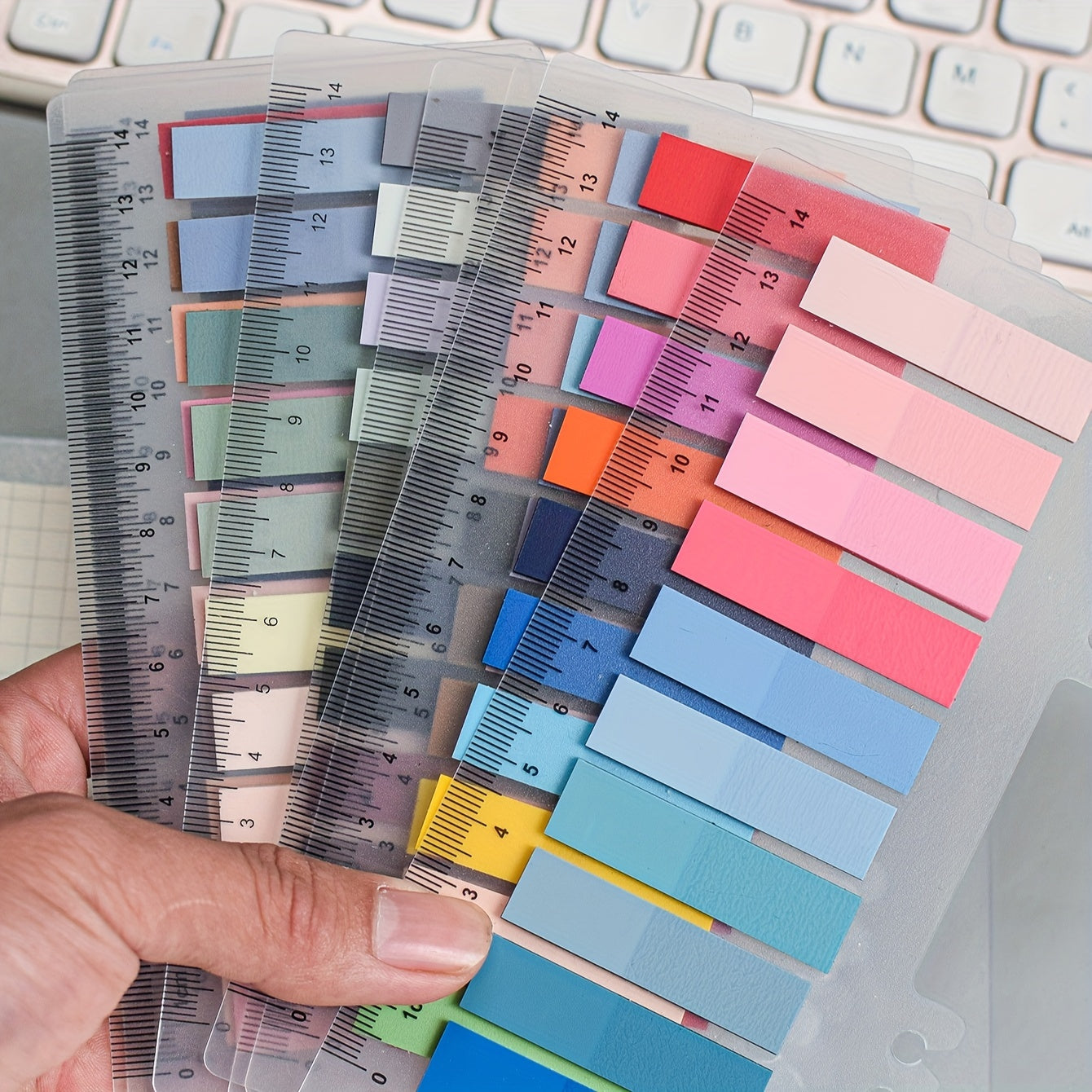 8 Sets PET Sticky Notes 200 Index Tabs Label Paper Indicators