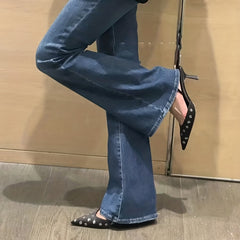 Stiletto Heels Point Toe Slingback Shoes