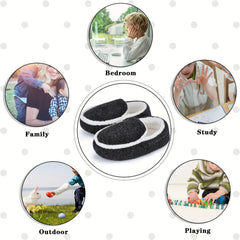 Boys Warm Fleece House Shoes Non Slip Soft Bottom Indoor Shoes